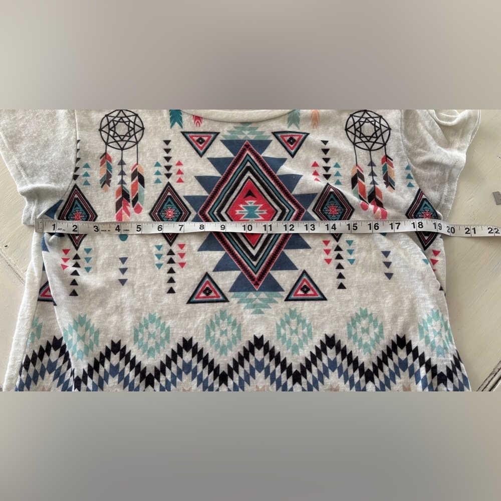 Signature Studio Women’s Knit Tribal Multicolored High-low Top SZ XL - Picture 6 of 7